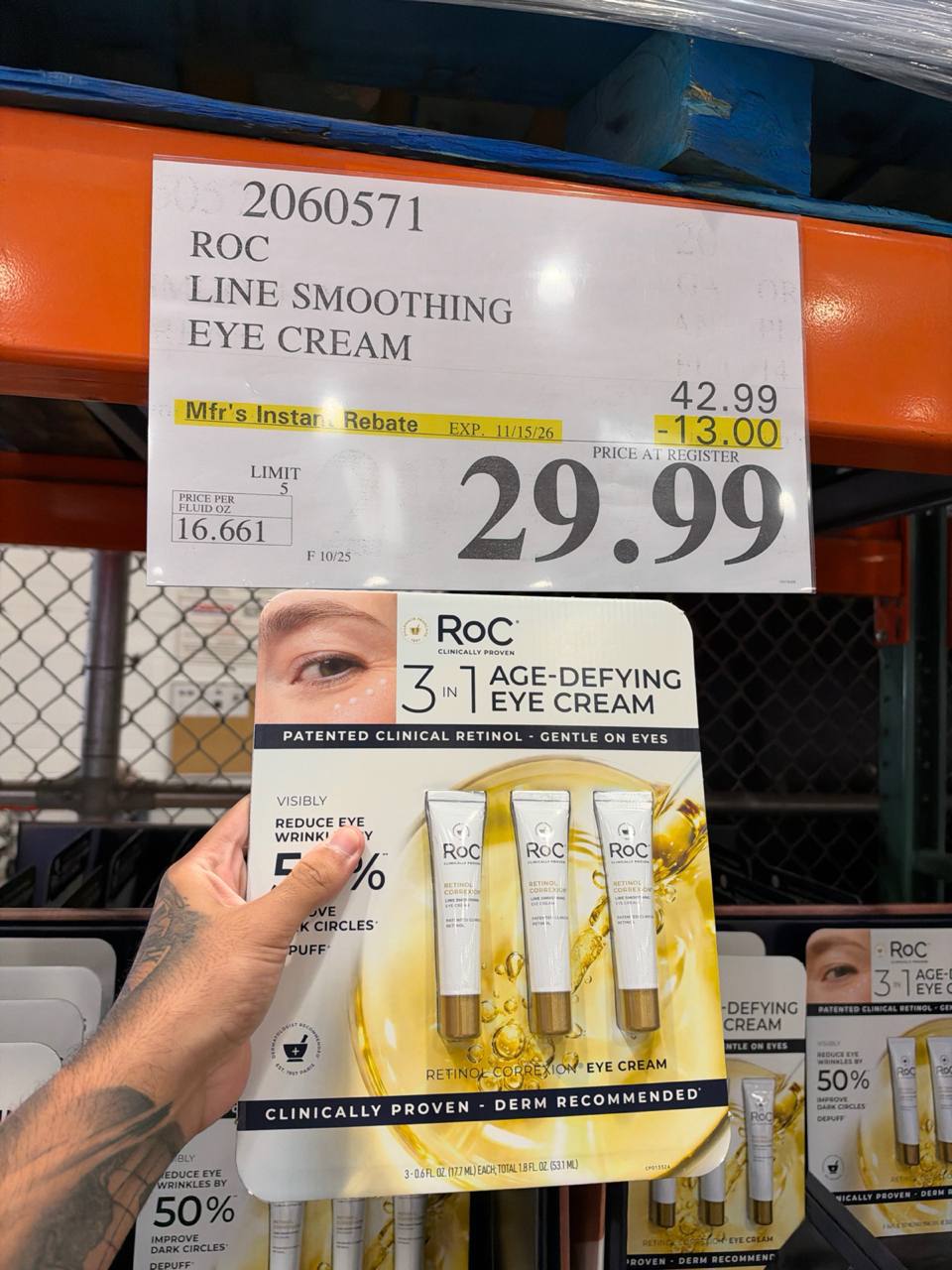 Costco -  Roc Line Smoothing Eye Cream