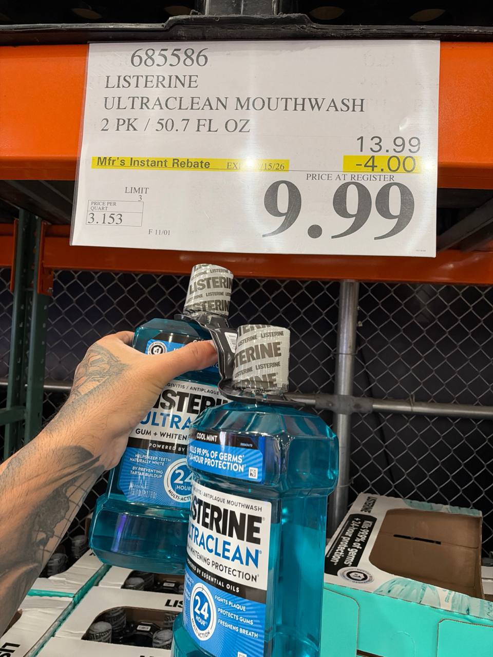Costco -  Listerine Ultra Clean MouthWash