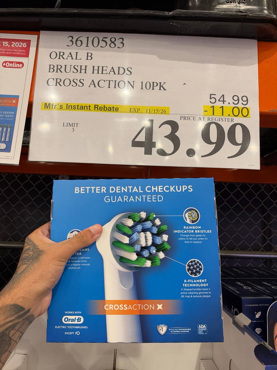 Costco - Oral-B Brush Heads Cross Action