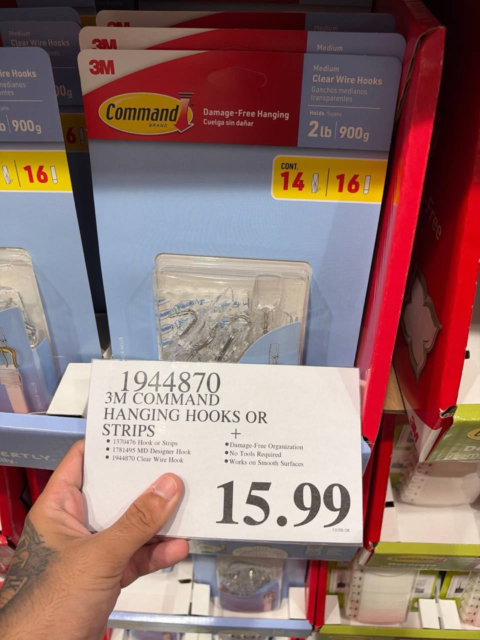 Costco - 3M Command Hanging Hooks