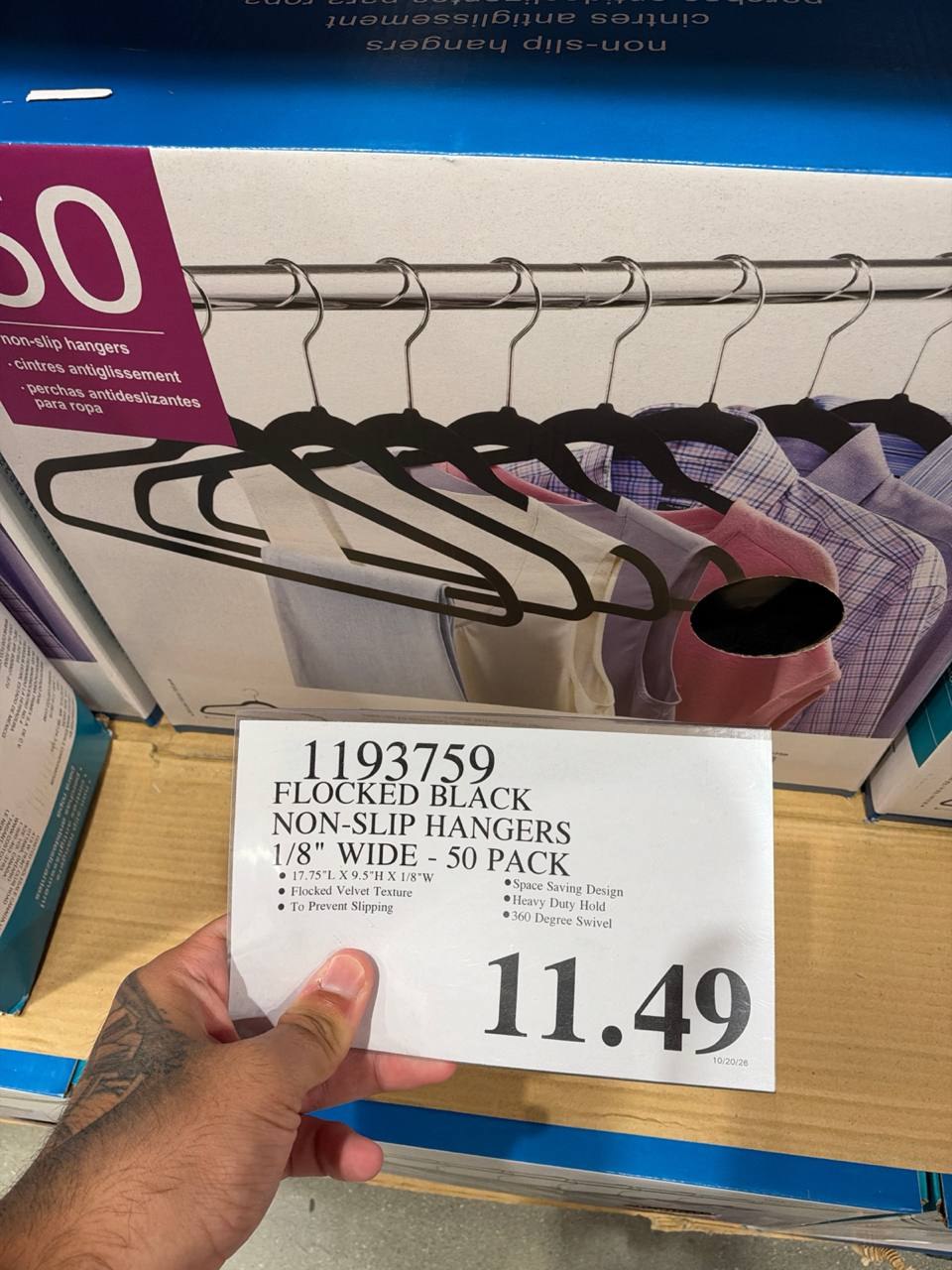 Costco - Flocked Black Non-Slip