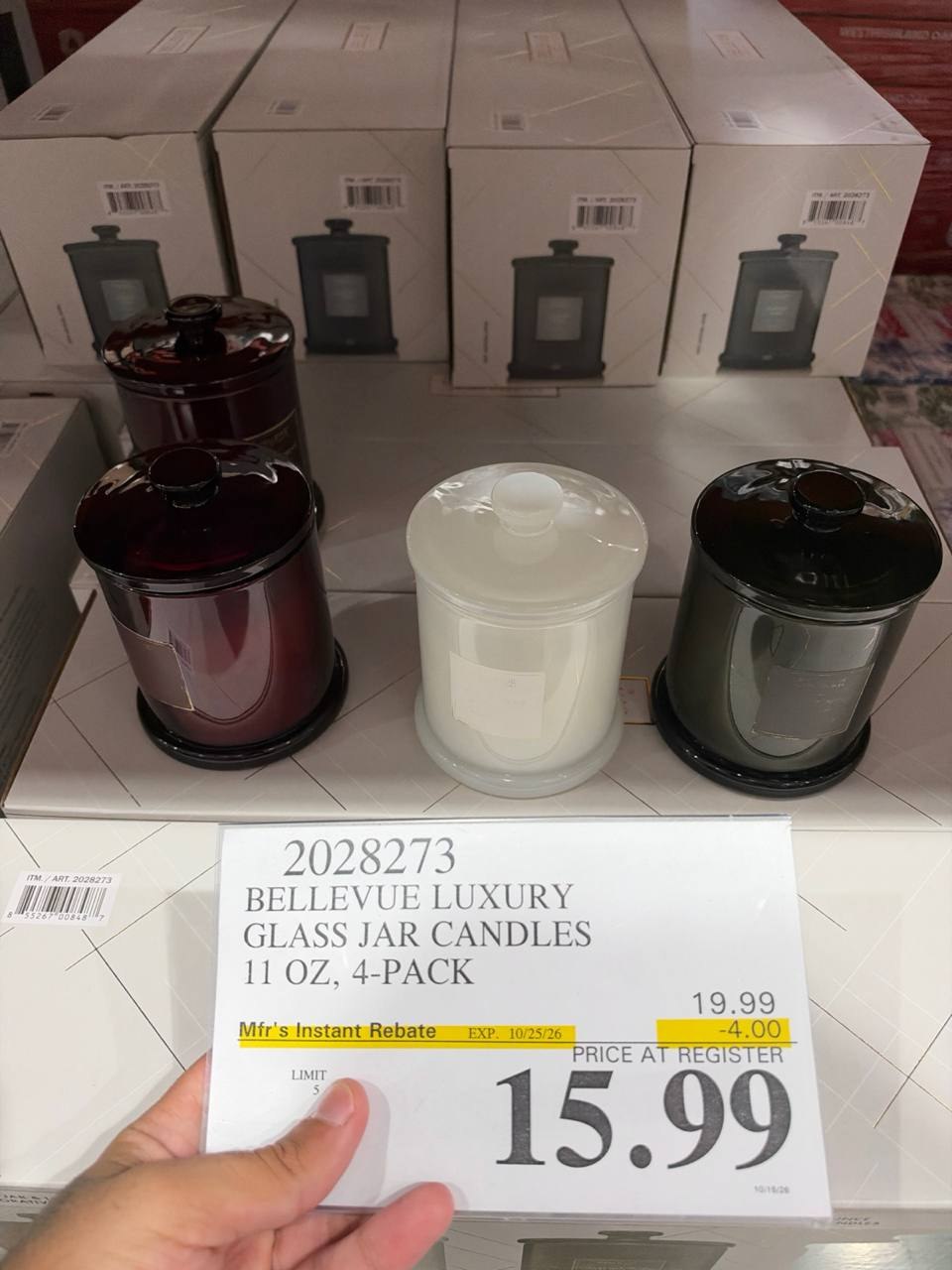Costco - Bellevue Luxury Glass Jar Candles