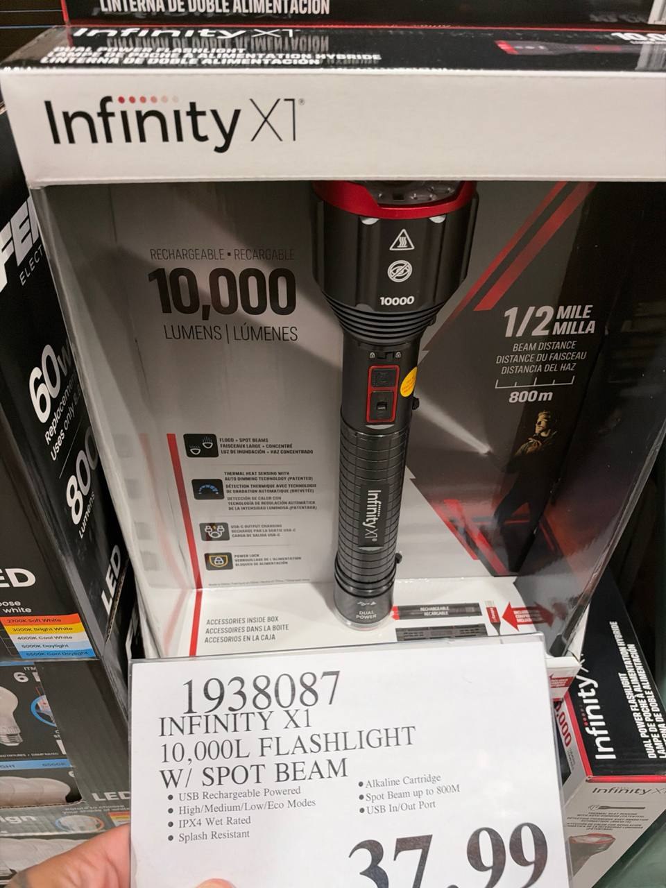 Costco - Infinity X1 10.000L Flashlight