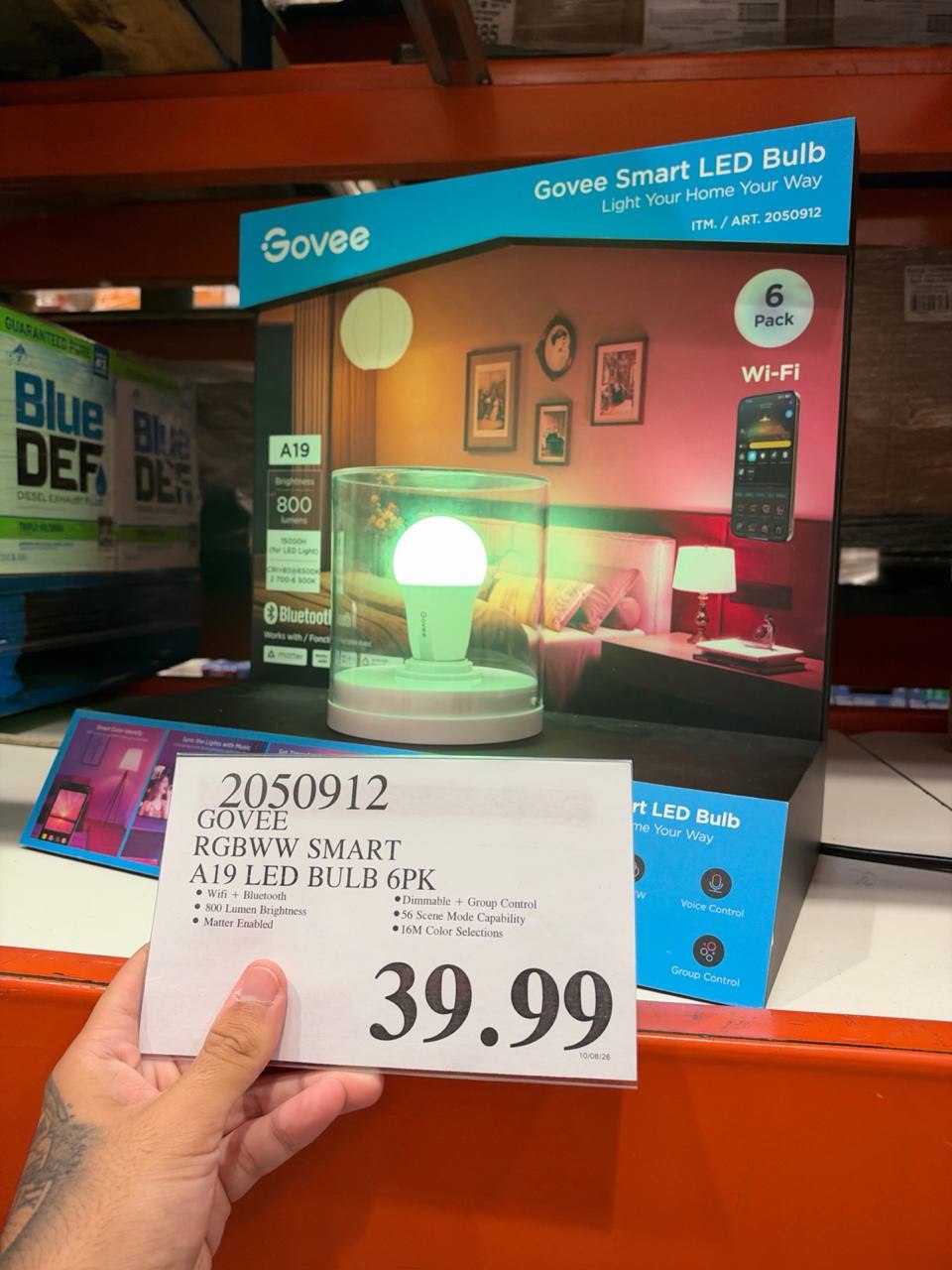 Costco - Govee RGBWW Smart A19 Led