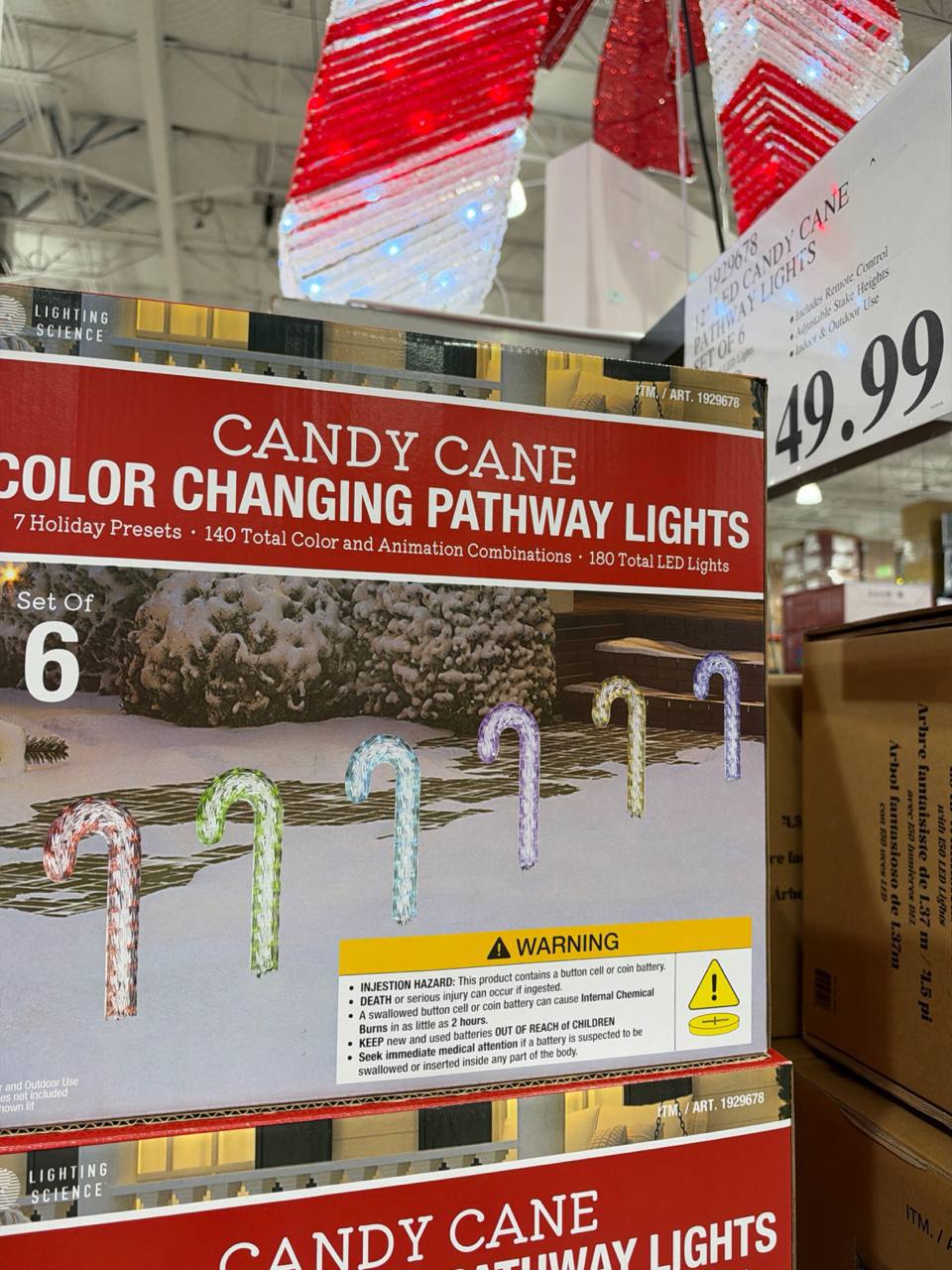 Costco - Candy Cane Decoração Natal