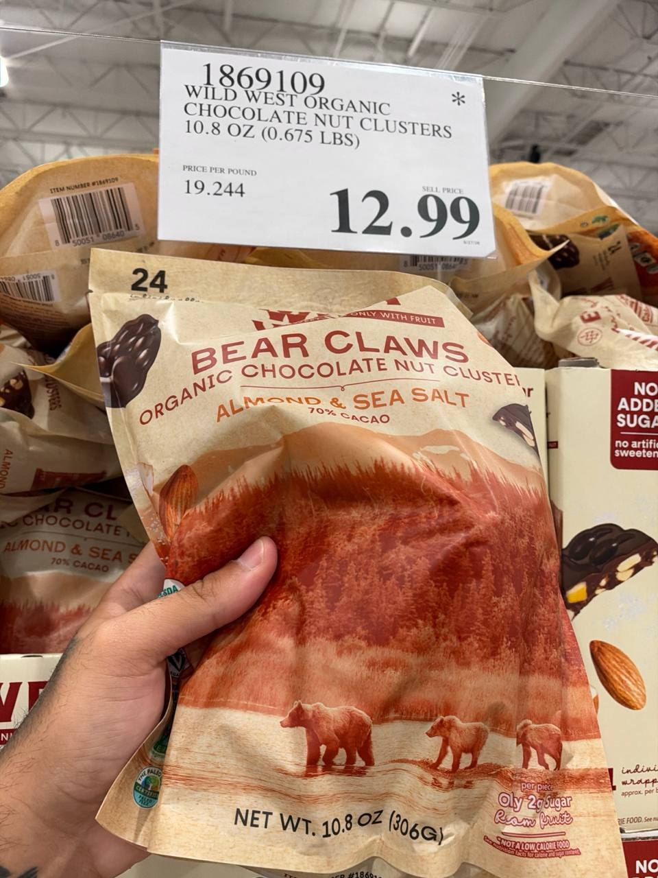 Costco - Bear Claws Organic Chocolate Nut Clusters