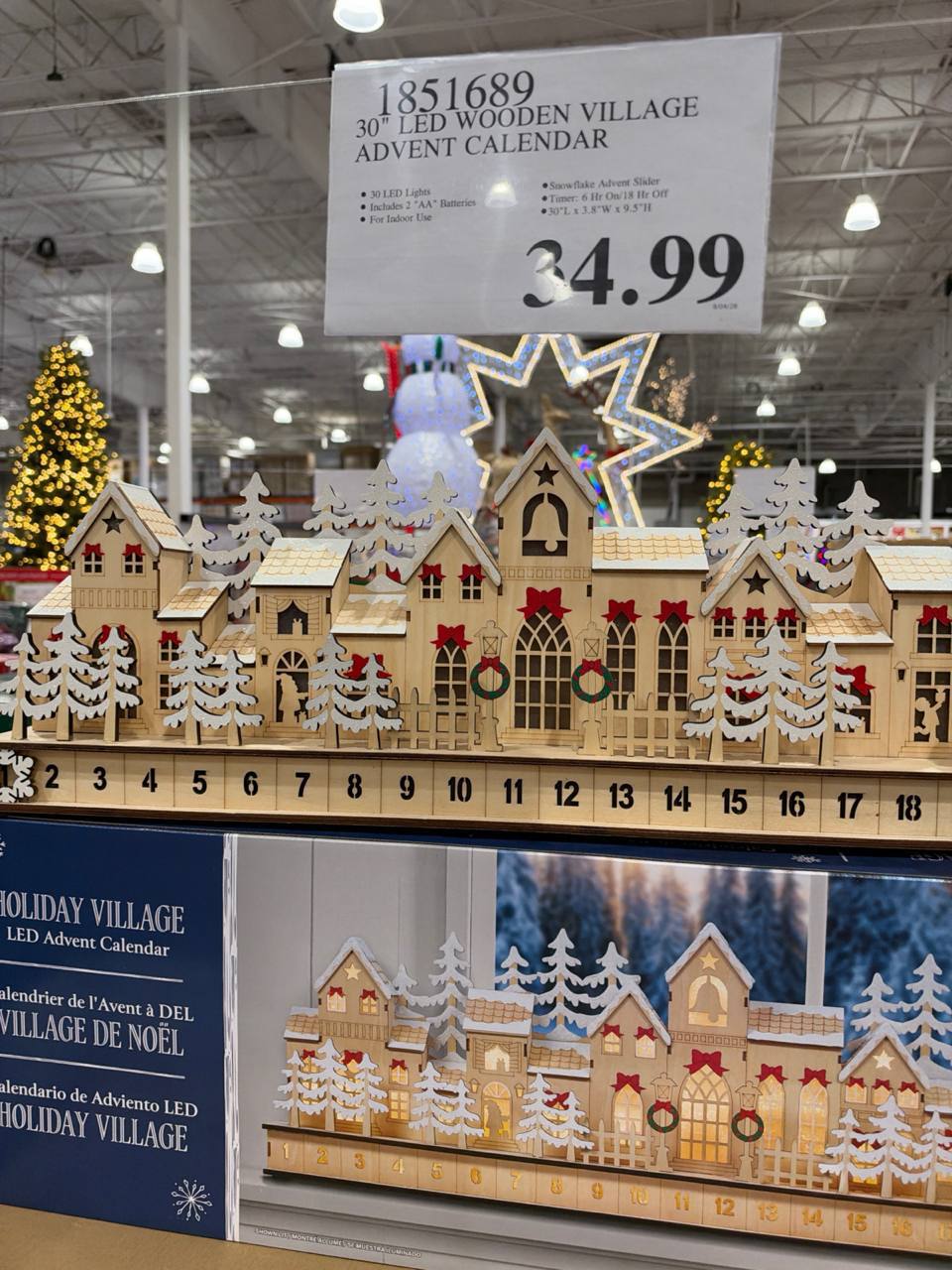 Costco -Wooden Village Advent Calendar - Decoração Natal