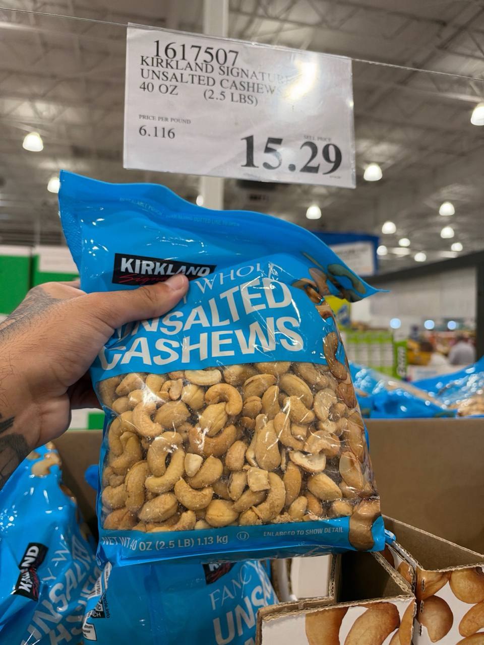 Costco - Kirkland Unsalted Cashews