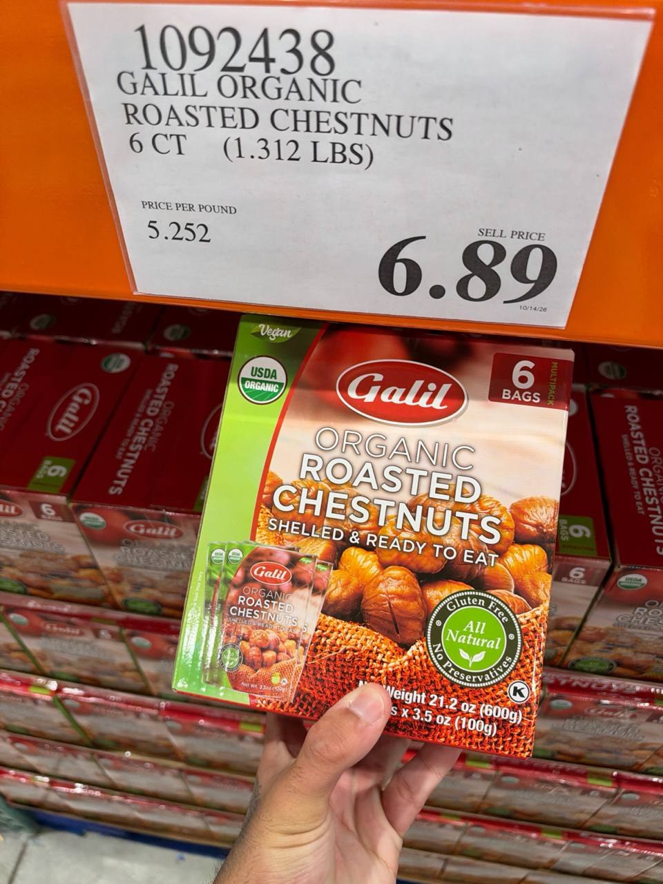 Costco - Galil Organic Roasted Chestnuts