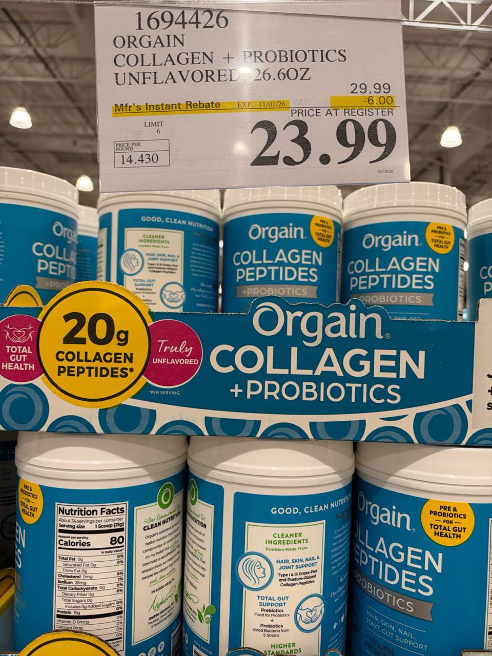 Costco - Orgain Collagen Peptides