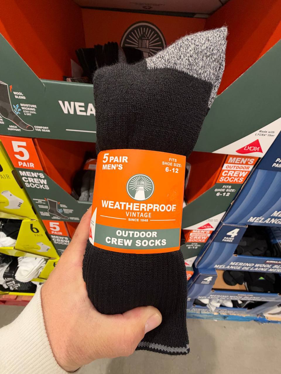 Costco Masc-  Outdooor Crew Socks