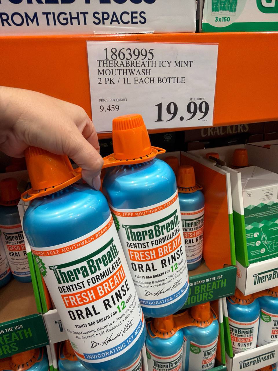 Costco- TheraBreath Icy Mint Mouthwash