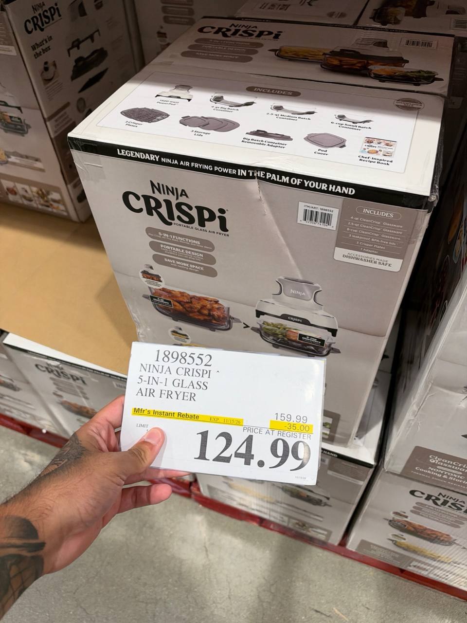 Costco - Ninja Crispi 5in1 Glass Air Fryer