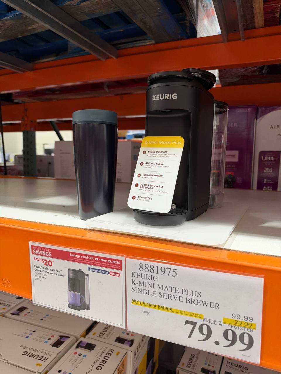 Costco- Keurig K-Mini Mate Plus Single-Serve Brewer