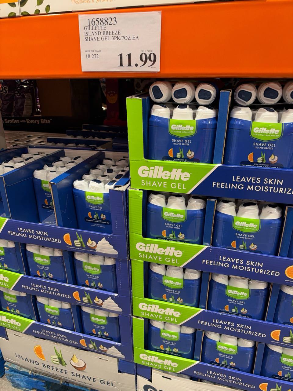 Costco-  Gillette Sensitive Advanced Shave Gel Island Breeze