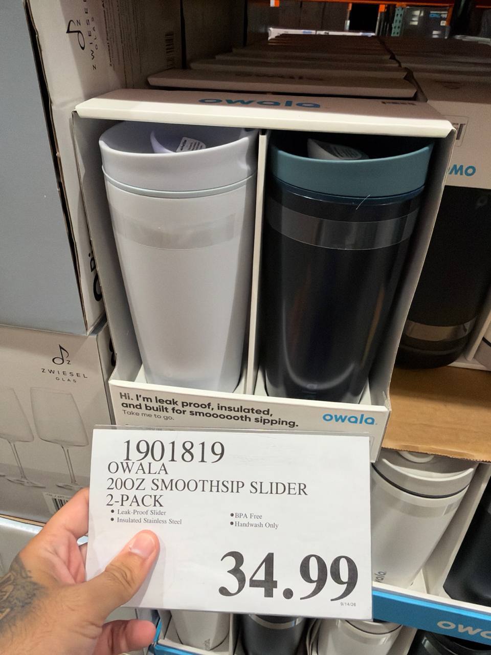 Costco- Owala 20oz SmoothSip Slider 2-Pack