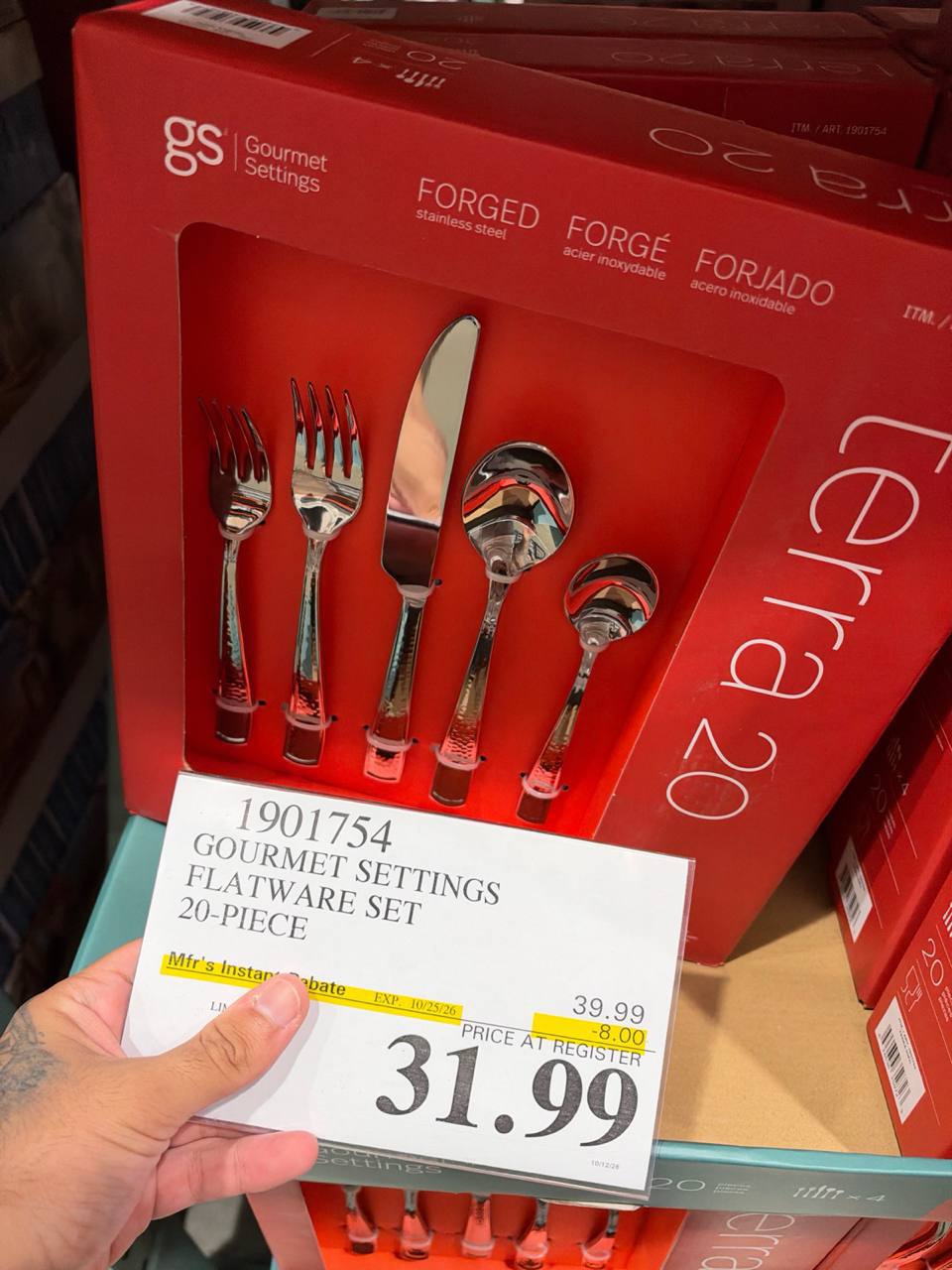 Costco-  Gourmet Settings Terra 20-Piece
