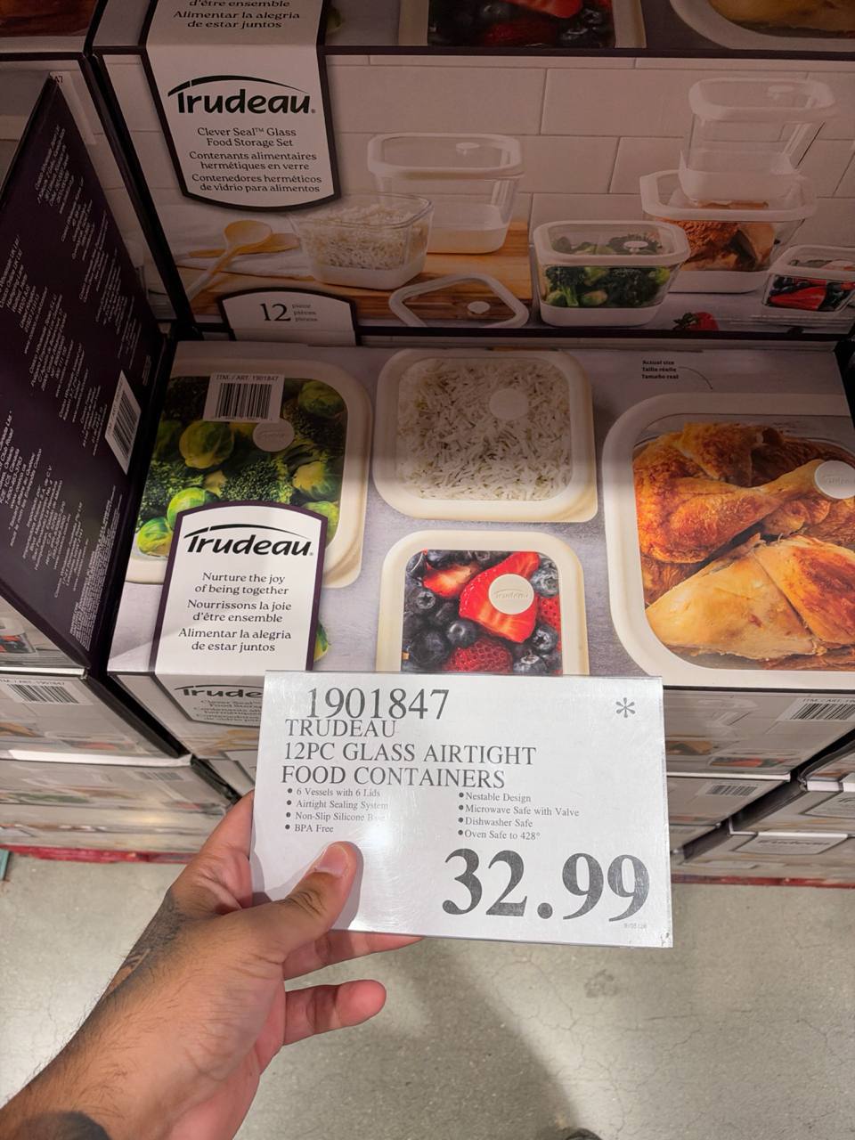 Costco-  Trudeau 12-Piece Glass Airtight Food Containers