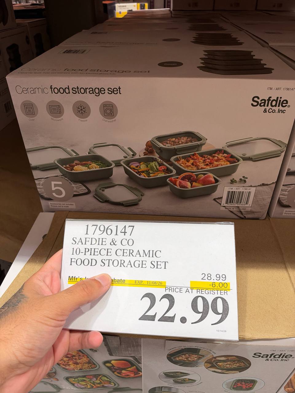Costco-  Safdie & Co. 10-Piece Ceramic Food Storage Set