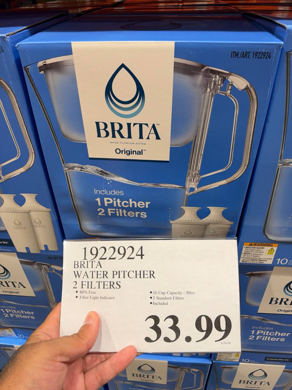 Costco- Brita Water Pitcher 2 Filters