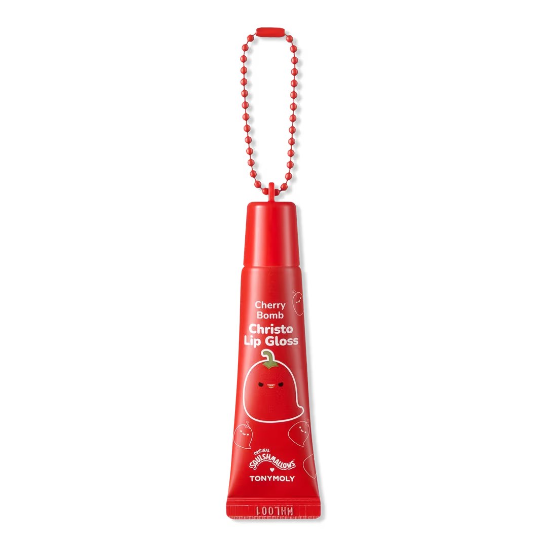 Ulta Beauty - TONYMOLY Squishmallows Key Chain High Shine Lip Gloss: Color Christo Cherry Bomb