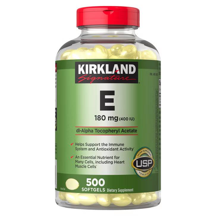 Costco- Kirkland Signature Vitamin E 180 mg., 500 Softgels