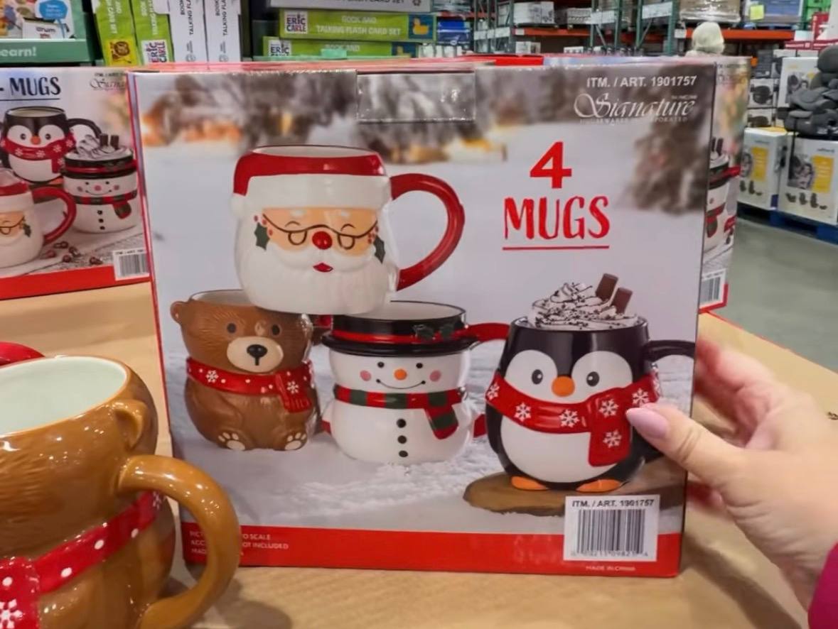 Costco- Canecas Natalinas - Set 4 Canecas