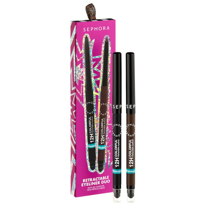 Sephora - SEPHORA COLLECTION 12H Colorful Waterproof Retractable Eyeliner Duo Set