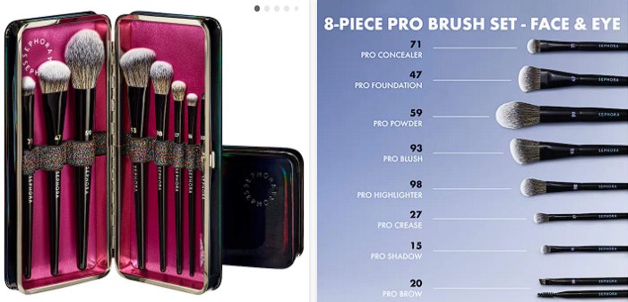 Sephora - SEPHORA COLLECTION 8 Piece PRO Face & Eye Brush Set