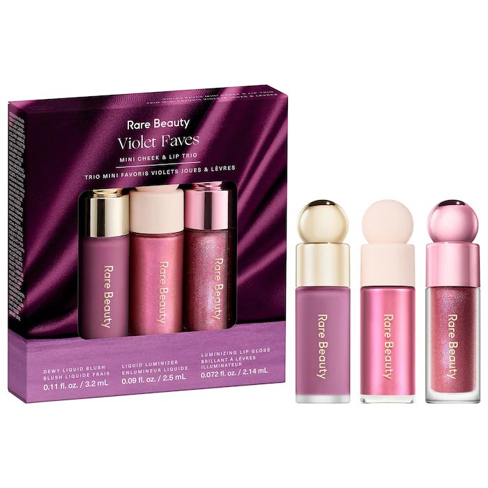 Sephora - Rare Beauty by Selena Gomez Violet Faves Mini Cheek and Lip Trio Makeup Gift Set