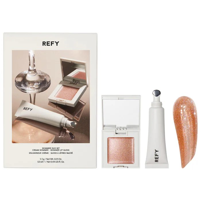 Sephora - REFY Shimmer Lip Gloss & Cream Highlighter Duo Gift Set