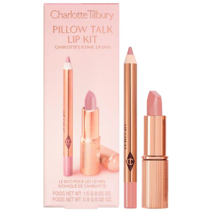 Sephora - Charlotte Tilbury Mini Pillow Talk Lipstick & Liner Set Satin finish - Mini size: color Pillow Talk Fair