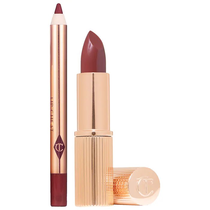 Sephora - Charlotte Tilbury Mini Pillow Talk Lipstick & Liner Set Satin finish - Mini size: color Pillow Talk Deep