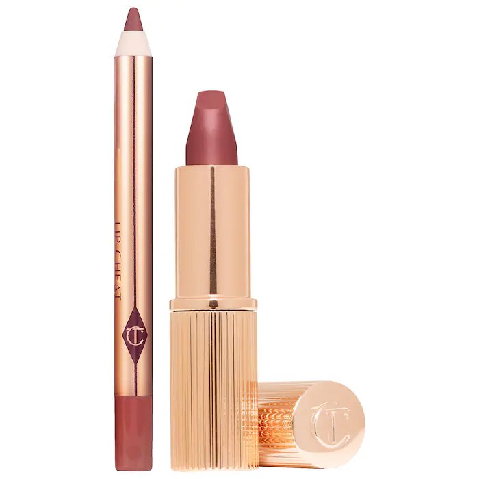 Sephora - Charlotte Tilbury Mini Pillow Talk Lipstick & Liner Set Matte finish - Mini size: color Pillow Talk Medium