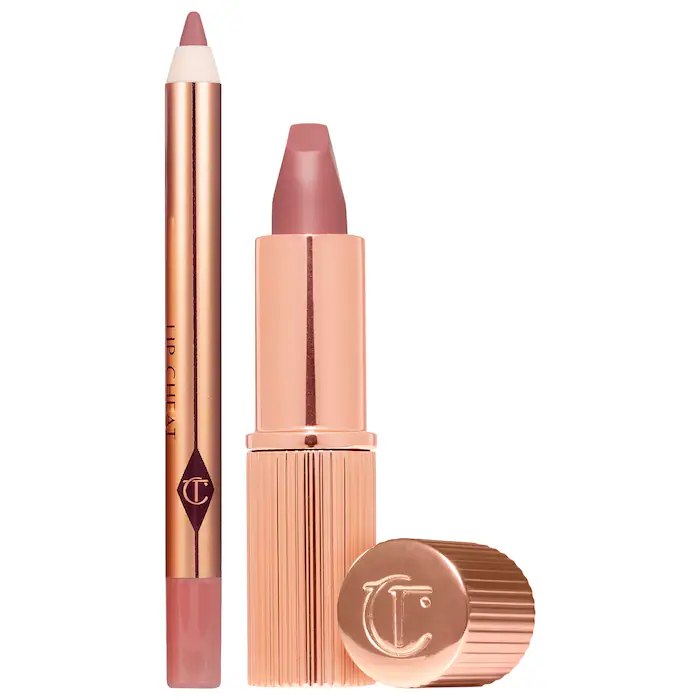 Sephora - Charlotte Tilbury Mini Pillow Talk Lipstick & Liner Set Matte finish - Mini size: color Pillow Talk