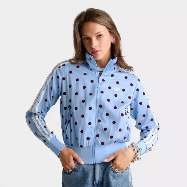 Adidas Jds - Women's adidas Originals Firebird Polka Dot Satin Track Jacket