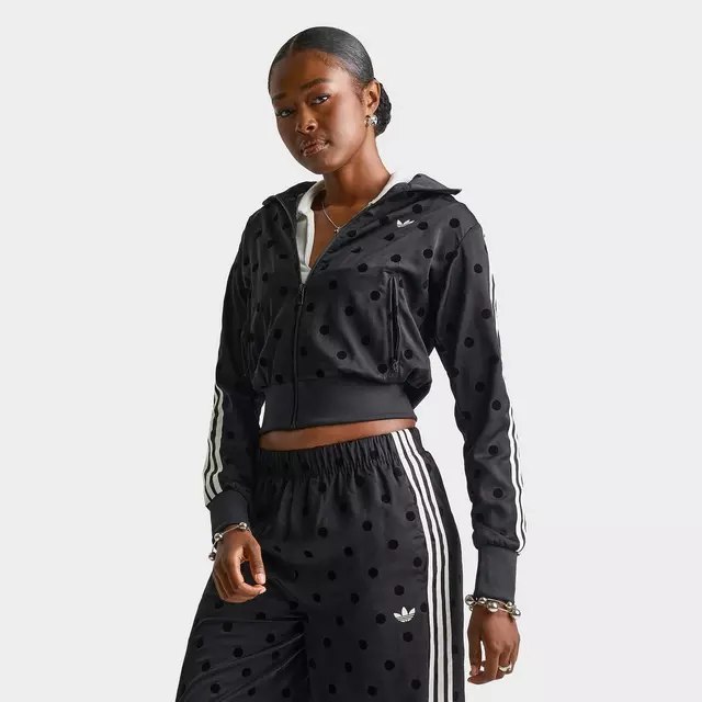 Adidas Jds - Women's adidas Originals Firebird Polka Dot Satin Track Jacket
