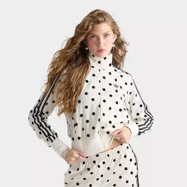 Adidas Jds - Women's adidas Originals Firebird Polka Dot Satin Track Jacket
