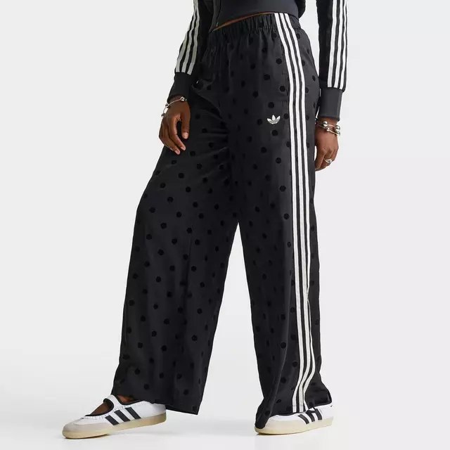 Adidas Jds - Women's adidas Originals Firebird Polka Dot Satin Wide-Leg Track Pants