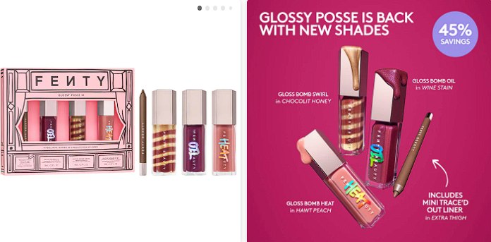 Sephora - Fenty Beauty by Rihanna Glossy Posse IX 4-Piece Lip Makeup Gift Set